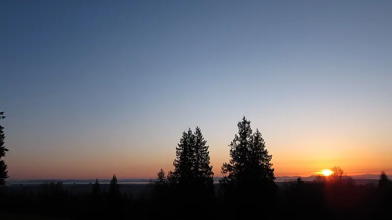 Sunset from Burnaby Mountain British Columbia